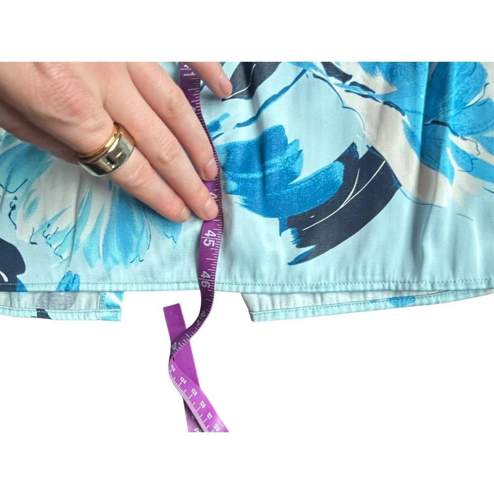 Abercrombie‎ & Fitch Blue Floral Strapless Smocked Back Maxi Dress Women's XS